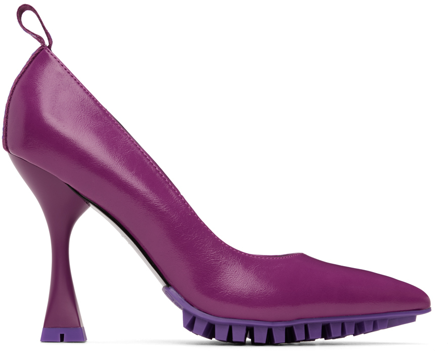 Versace Jeans Couture Purple Flair Heels In E337 Ultraviolet