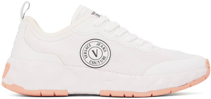 Versace Jeans Couture White V-Emblem Atom Sneakers