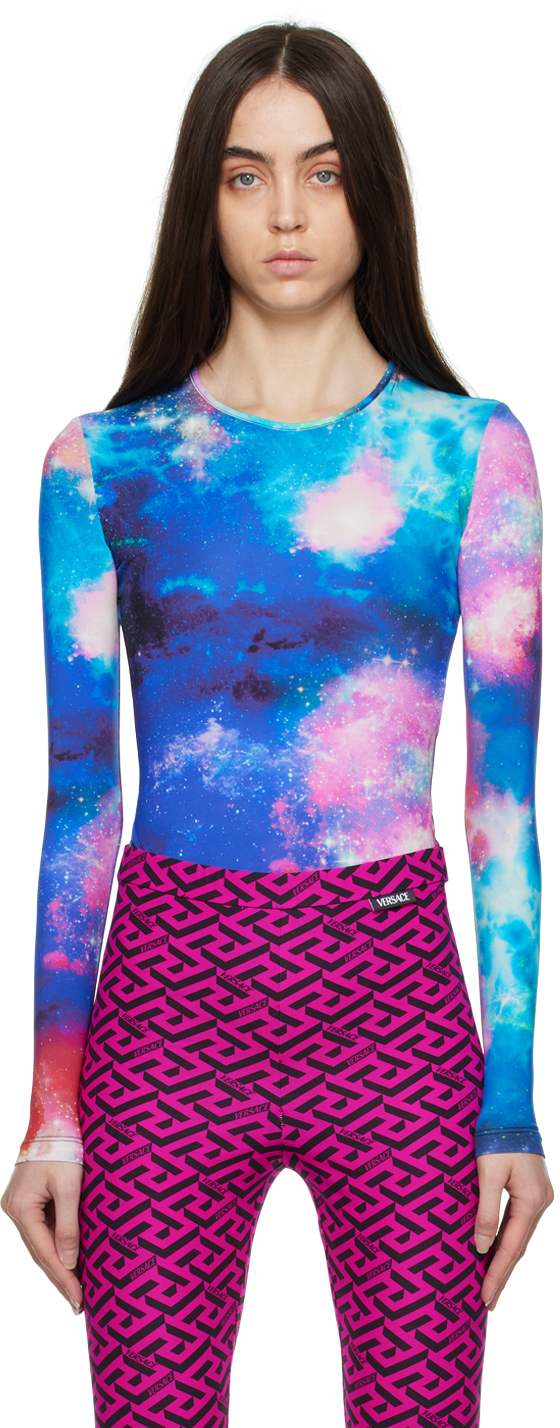 Versace Jeans Couture Multicolor Space Bodysuit In Ems3 Multicolor Scur