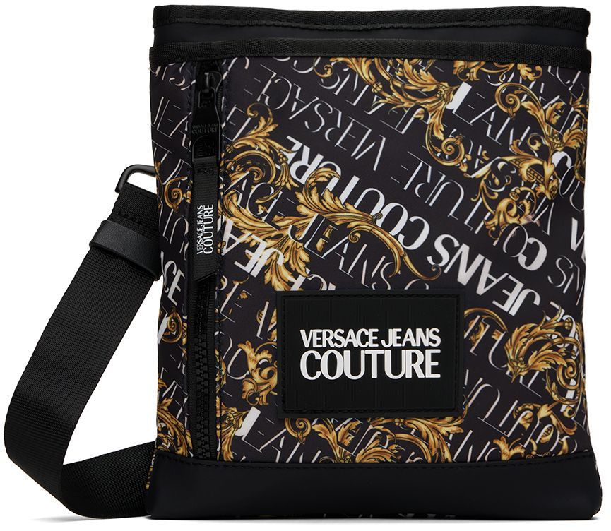 Versace Jeans Couture Black Logo Couture Messenger Bag