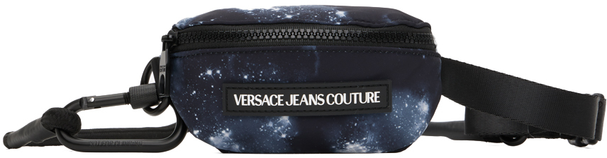 Black Space Couture Pouch In Blue