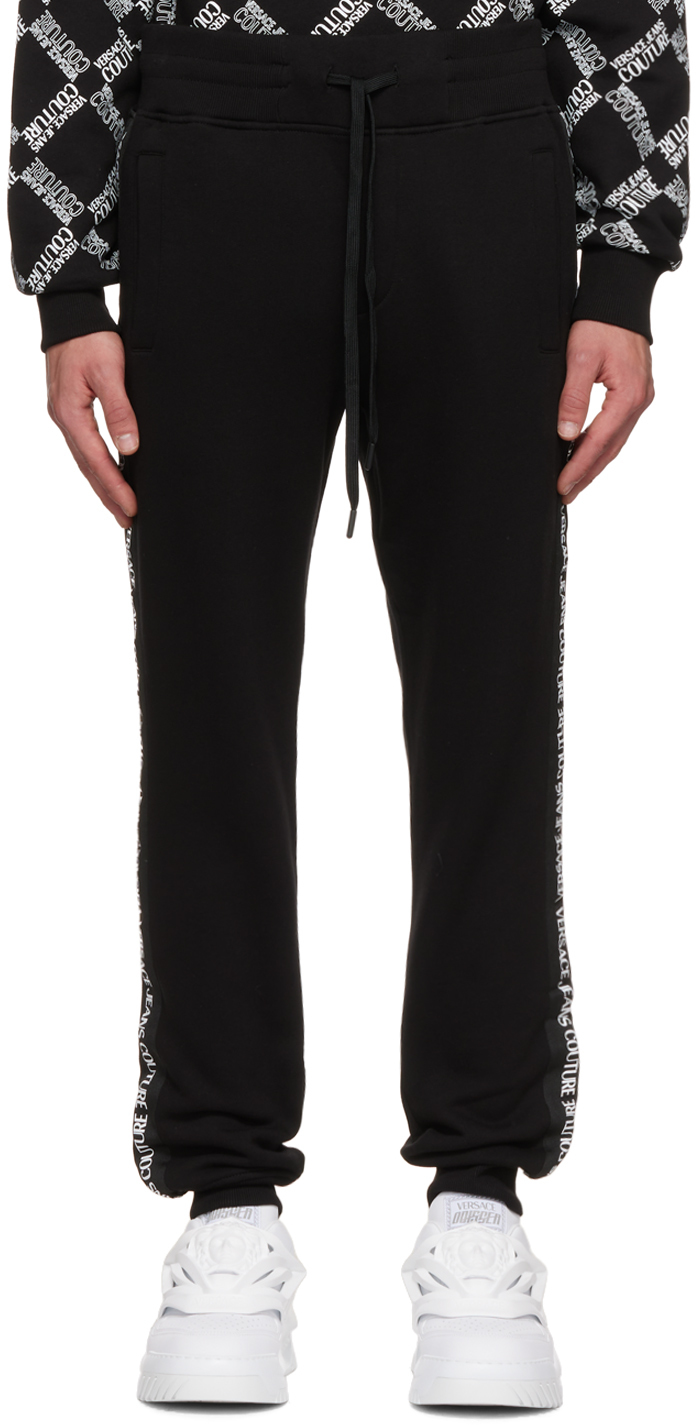 Versace Jeans Couture Black Bonded Lounge Pants SSENSE