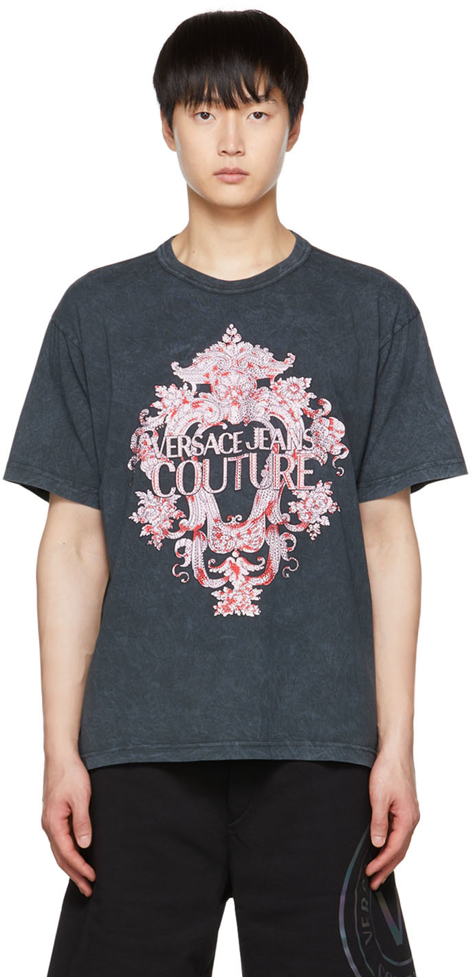 Versace Jeans Couture Gray Sequin T-Shirt