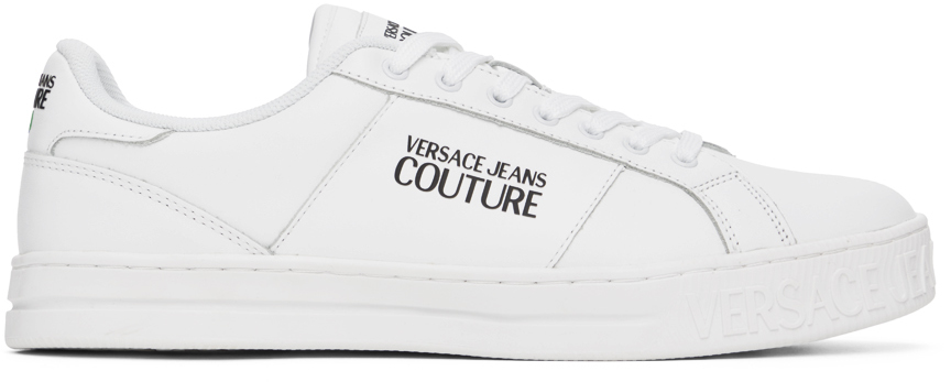 Versace Jeans Couture White Eco Dye Court 88 Sneakers In E003 White