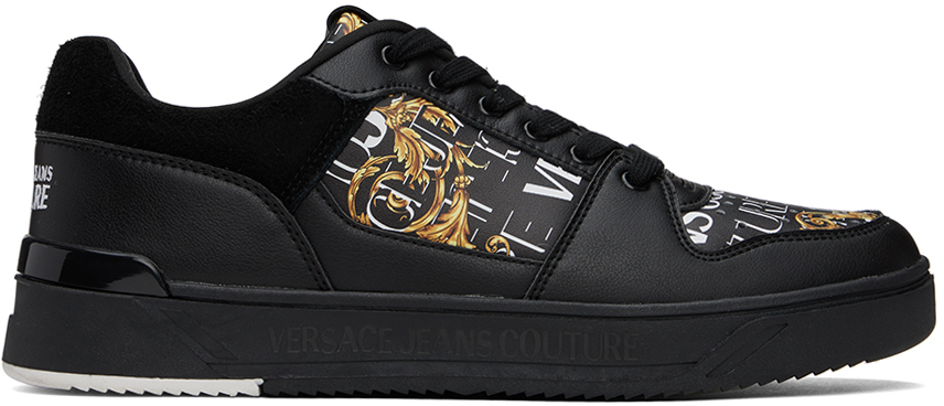 Black Starlight Sneakers by Versace Jeans Couture on Sale