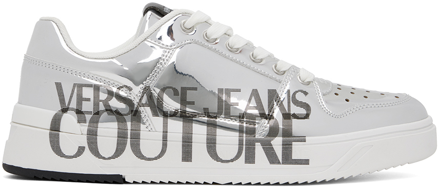 Silver Starlight Sneakers by Versace Jeans Couture on Sale