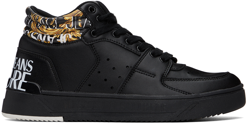 Versace Jeans Couture: Black Starlight Sneakers | SSENSE UK