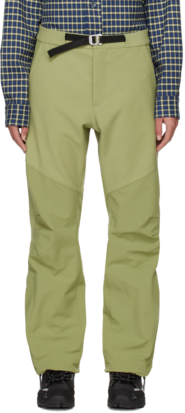 Roa Green Technical Trousers In Olv Olive