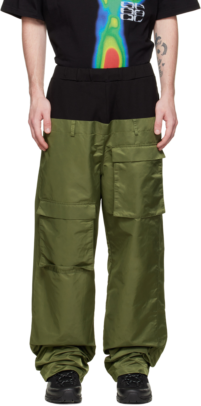 Ssense Abbigliamento Pantaloni e jeans Pantaloni Pantaloni cargo Kids Navy Paneled Cargo Pants 