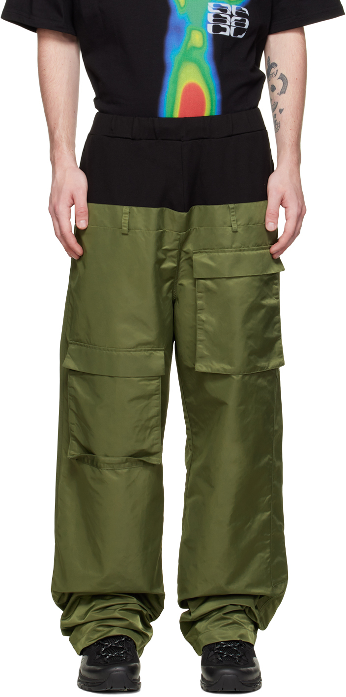 SPENCER BADU: Green Cargo Snow Pants | SSENSE