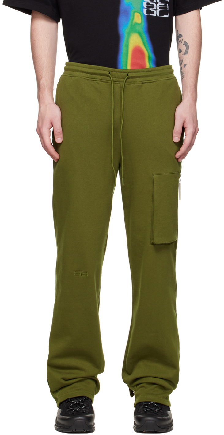 SPENCER BADU Green Wide-Leg Sweatpants