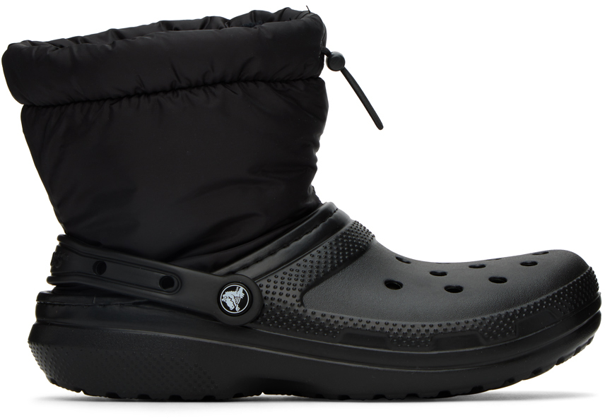 Crocs: Black Classic Lined Neo Puff Boots | SSENSE