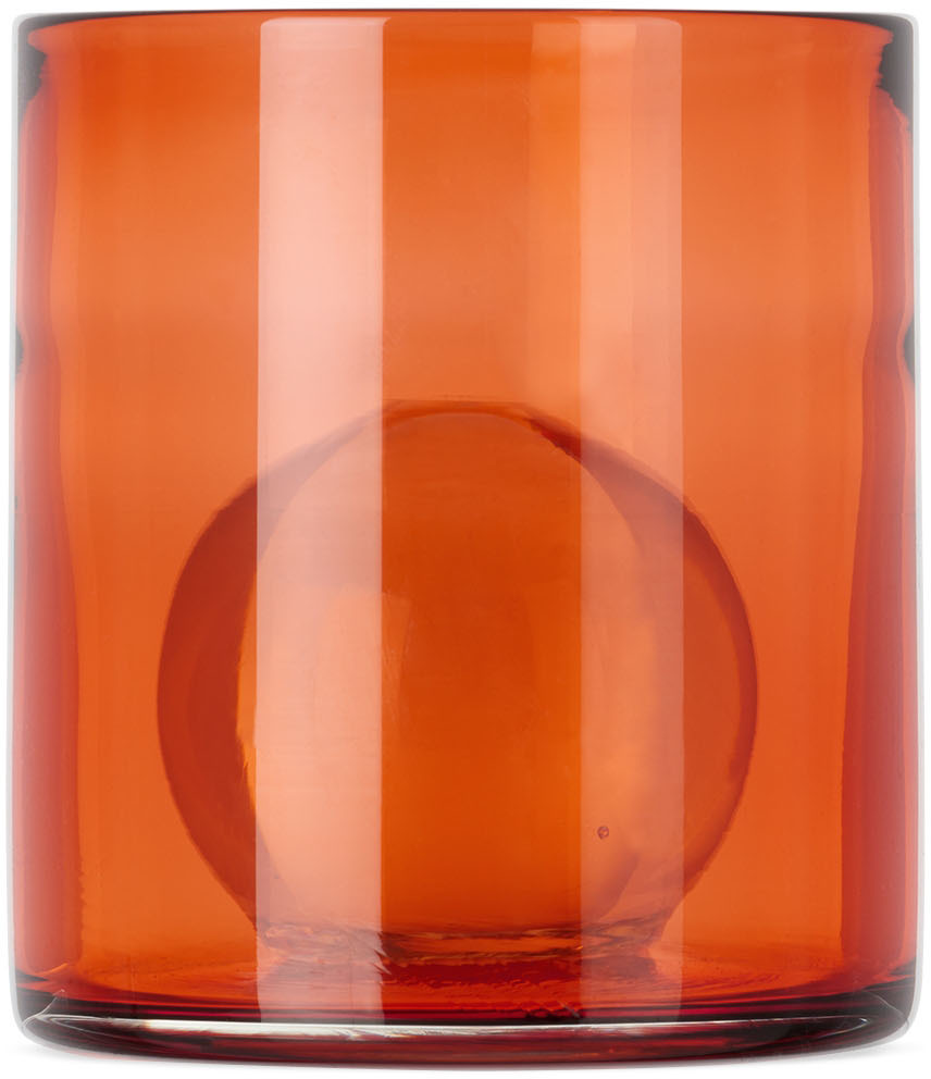Nate Cotterman Ssense Exclusive Orange Sphere Glass In Campari