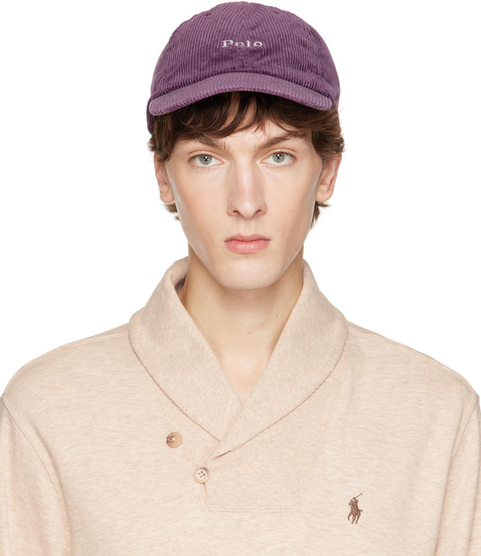 Polo Ralph Lauren: Purple Embroidered Cap | SSENSE