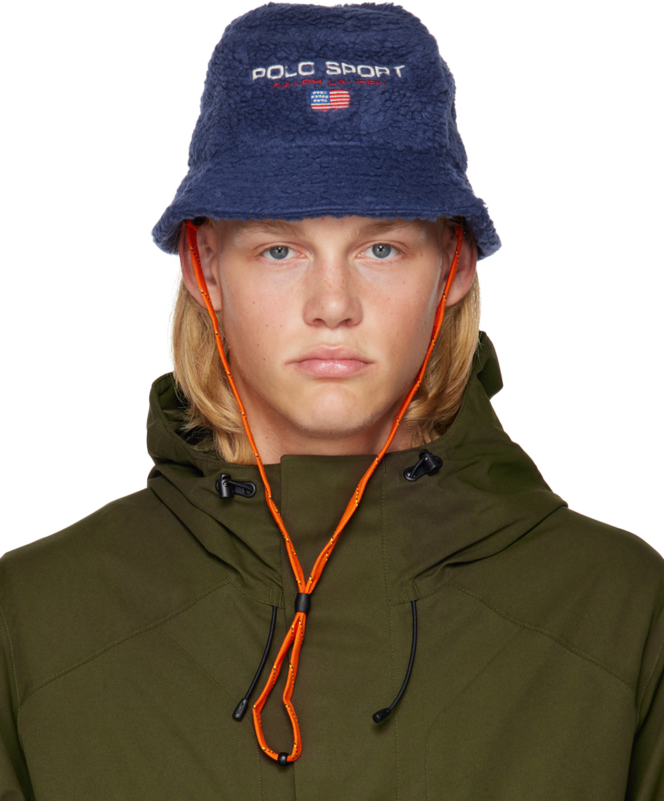 Polo Ralph Lauren: Navy Sport Bucket Hat | SSENSE
