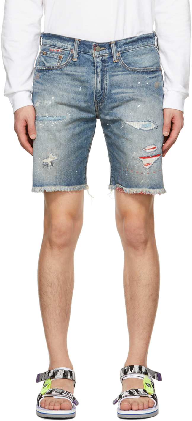 The New Denim Project Edition Painter Shorts for Men Mens Clothing Shorts Casual shorts Polo Ralph Lauren Ssense Exclusive Off 