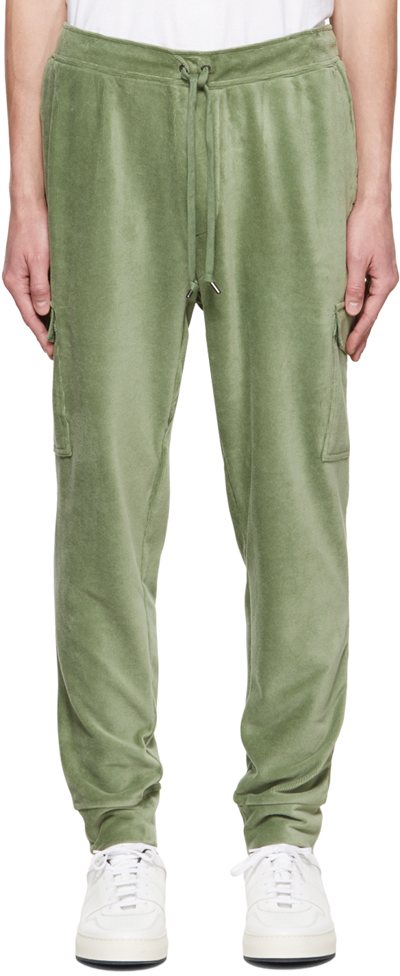 Green Embroidered Cargo Pants by Polo Ralph Lauren on Sale