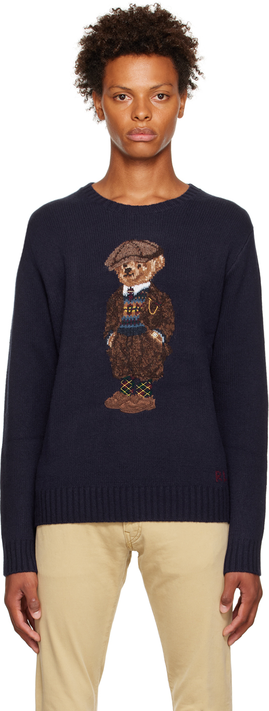 Navy Polo Bear Sweater by Polo Lauren on Sale