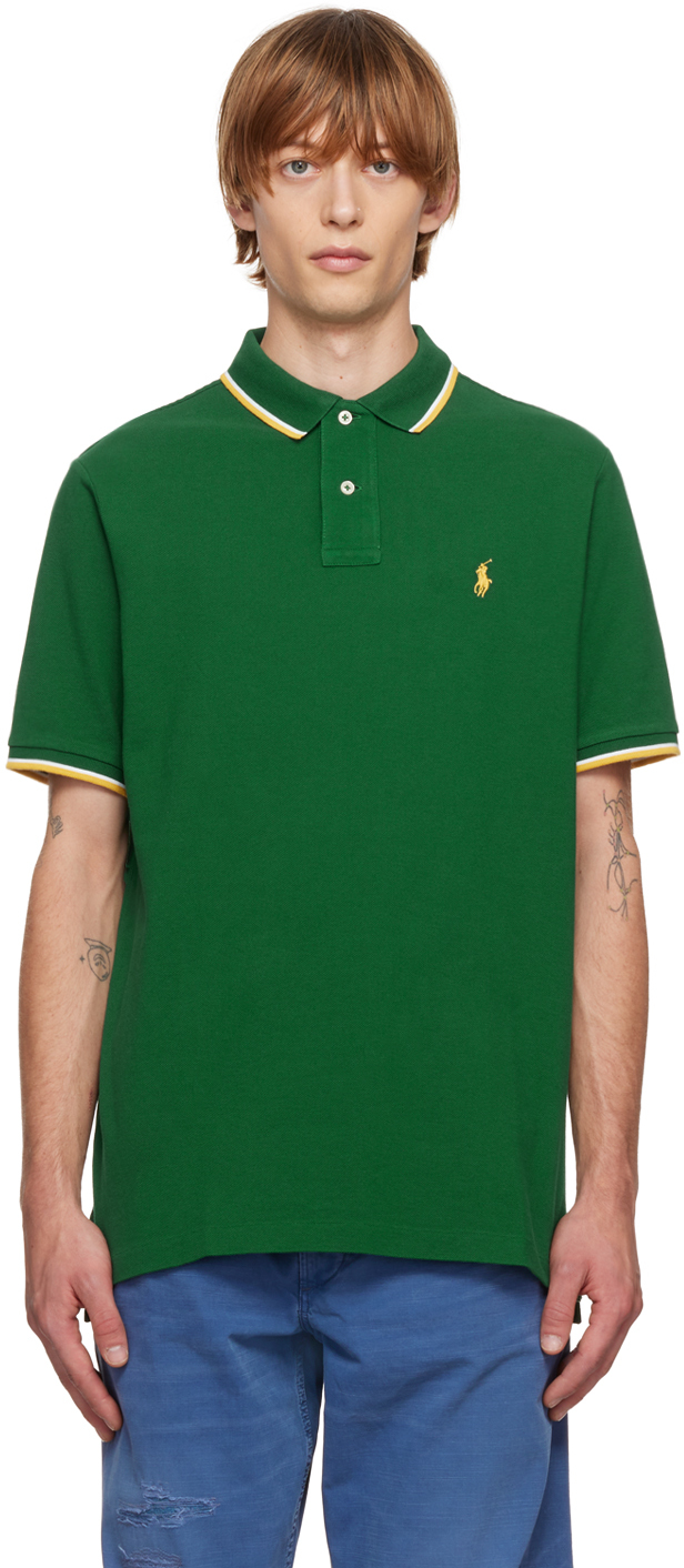 Ssense Uomo Abbigliamento Top e t-shirt T-shirt Polo Green Mercer Polo 