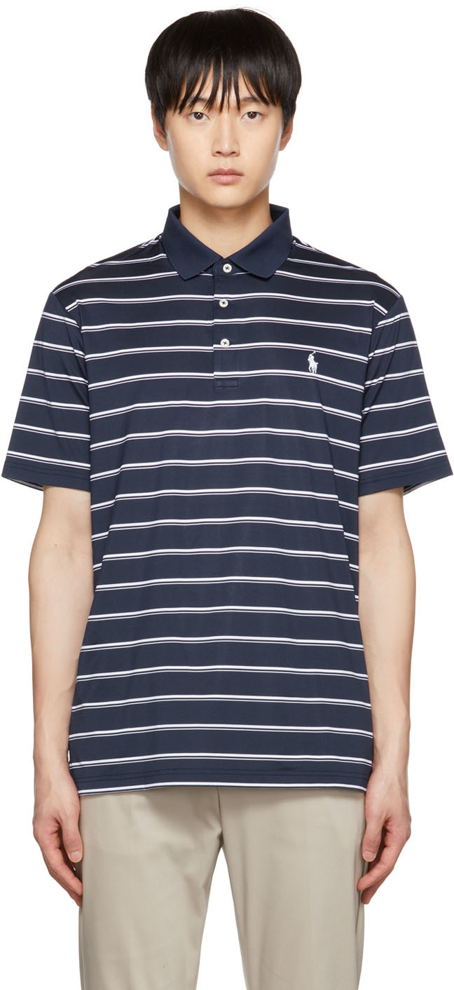 Kids Navy Stripe Polo Ssense Abbigliamento Top e t-shirt T-shirt Polo 
