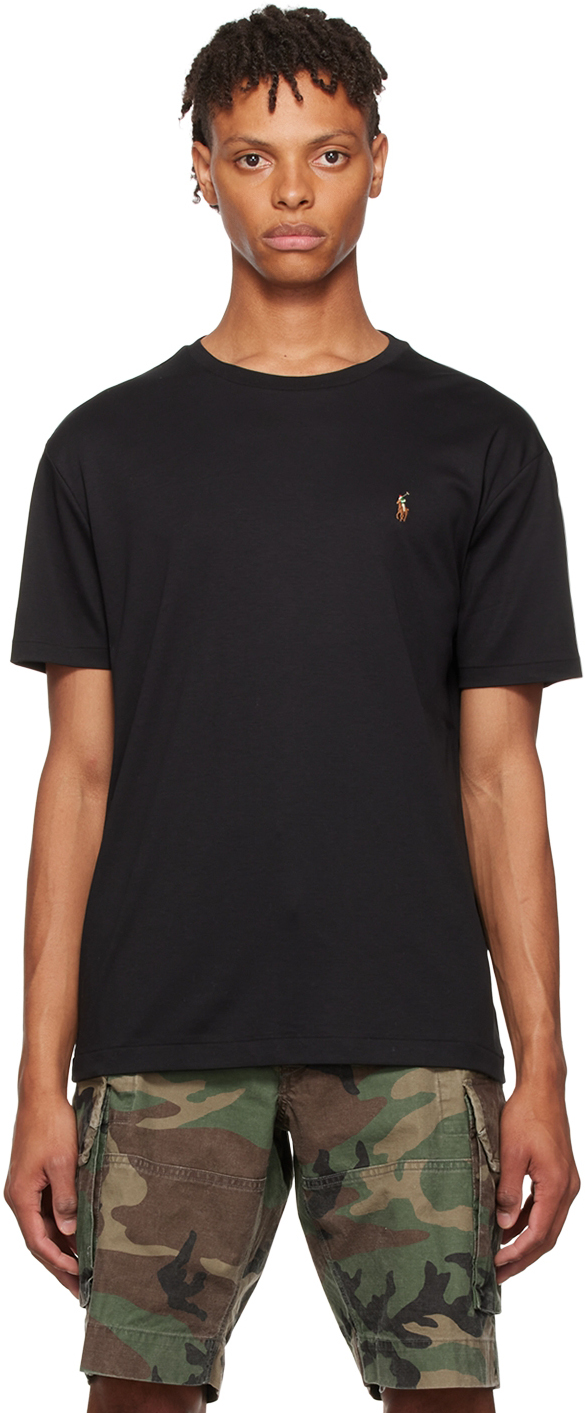 Black Piqué Zipped Polo Ssense Uomo Abbigliamento Top e t-shirt T-shirt Polo 