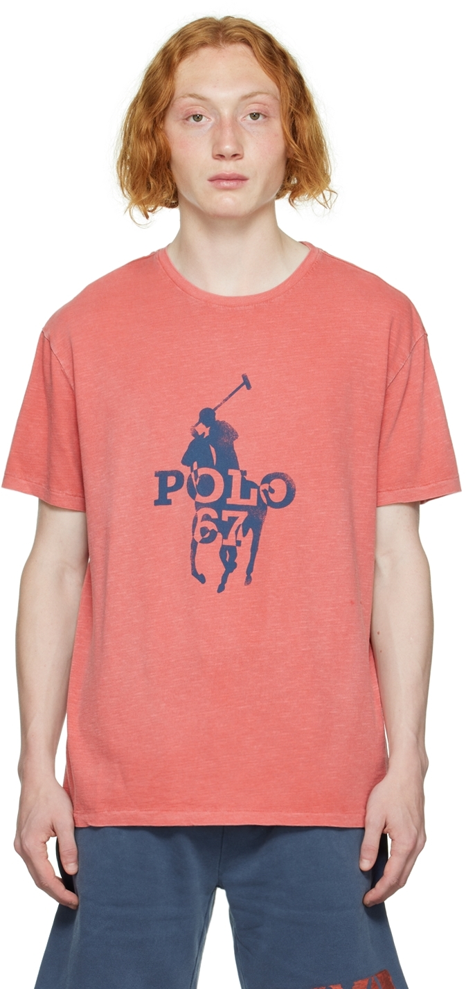 Ssense Uomo Abbigliamento Top e t-shirt T-shirt Polo Pink Embroidered Polo 