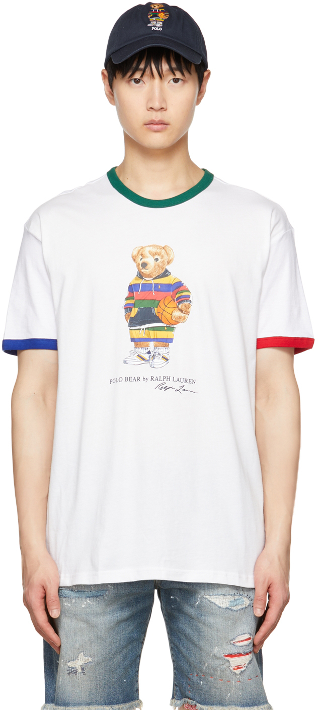 Polo Ralph Lauren: White Polo Bear T-Shirt | SSENSE