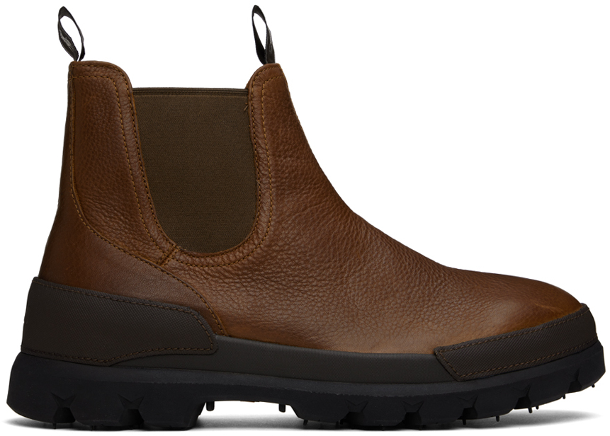 Polo Ralph Lauren: Brown Oslo Chelsea Boots | SSENSE