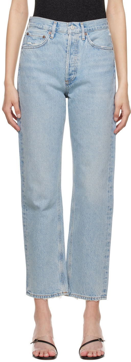AGOLDE: Blue 90's Jeans | SSENSE