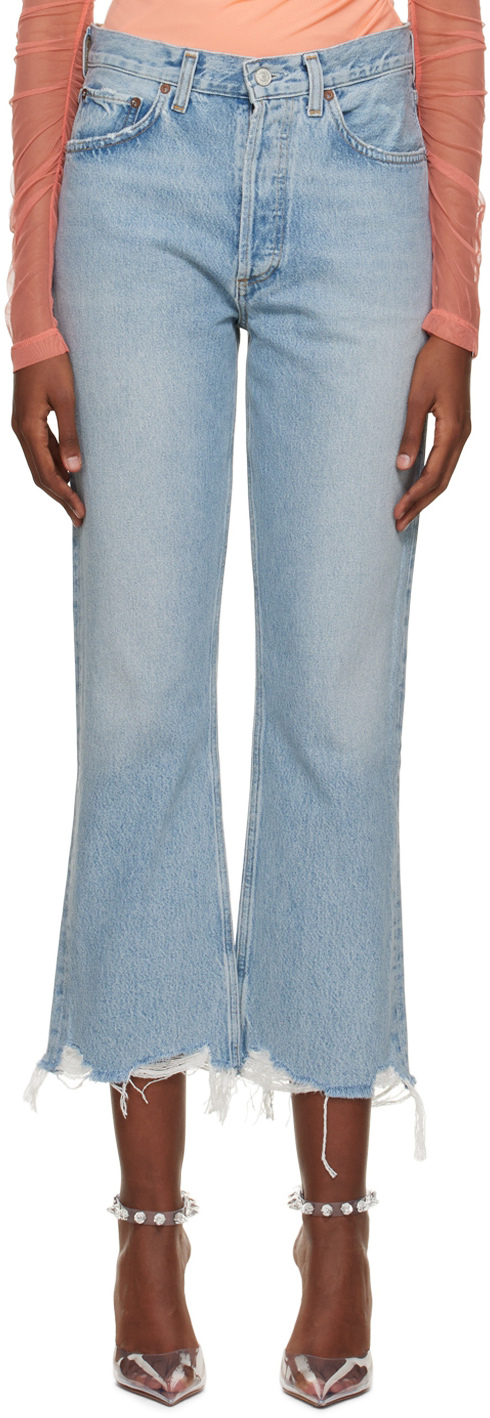 AGOLDE Blue Relaxed Boot Jeans