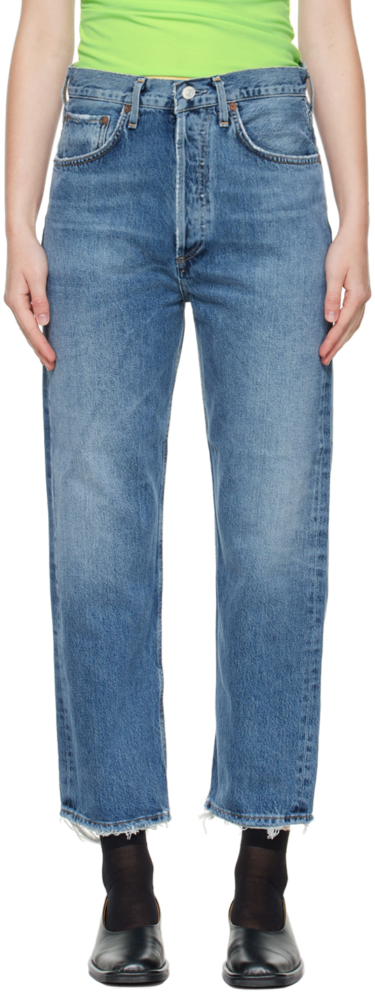 AGOLDE Blue 90's Crop Jeans