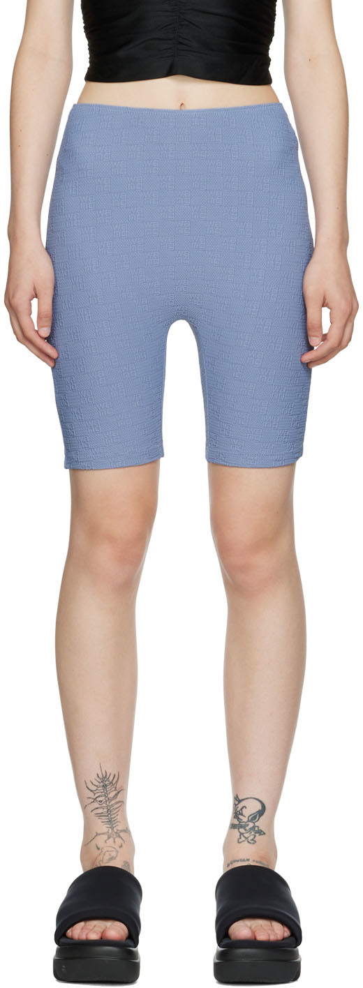 alexanderwang.t Blue Textured Shorts