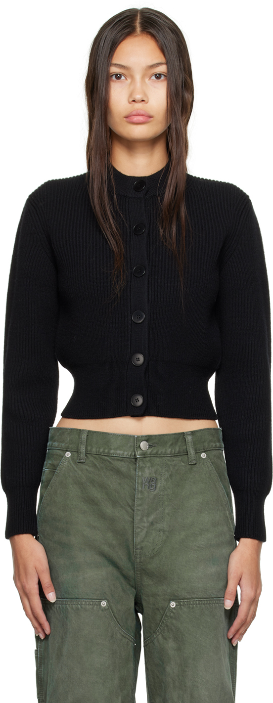 Black Crewneck Cardigan