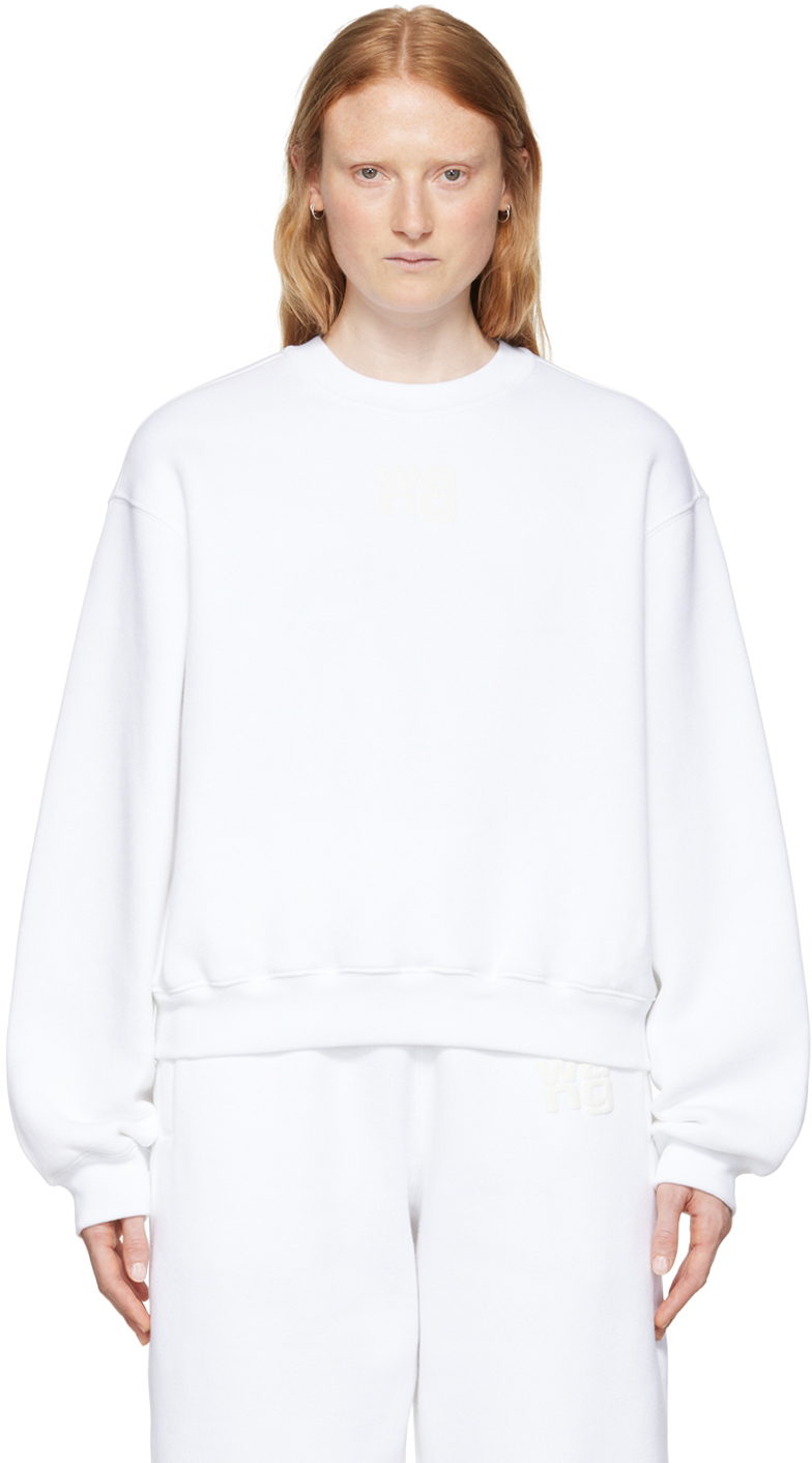 alexanderwang.t: White Cotton Sweatshirt | SSENSE