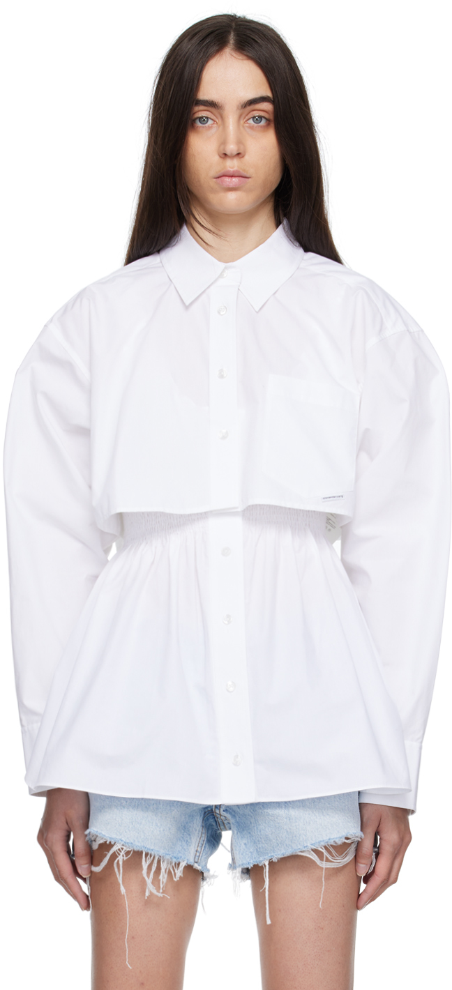 alexanderwang.t White Smocked Shirt