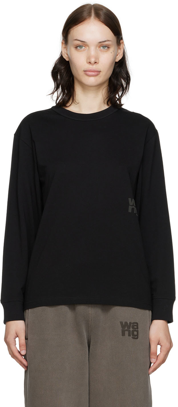 alexanderwang.t Black Essential Long Sleeve T-Shirt