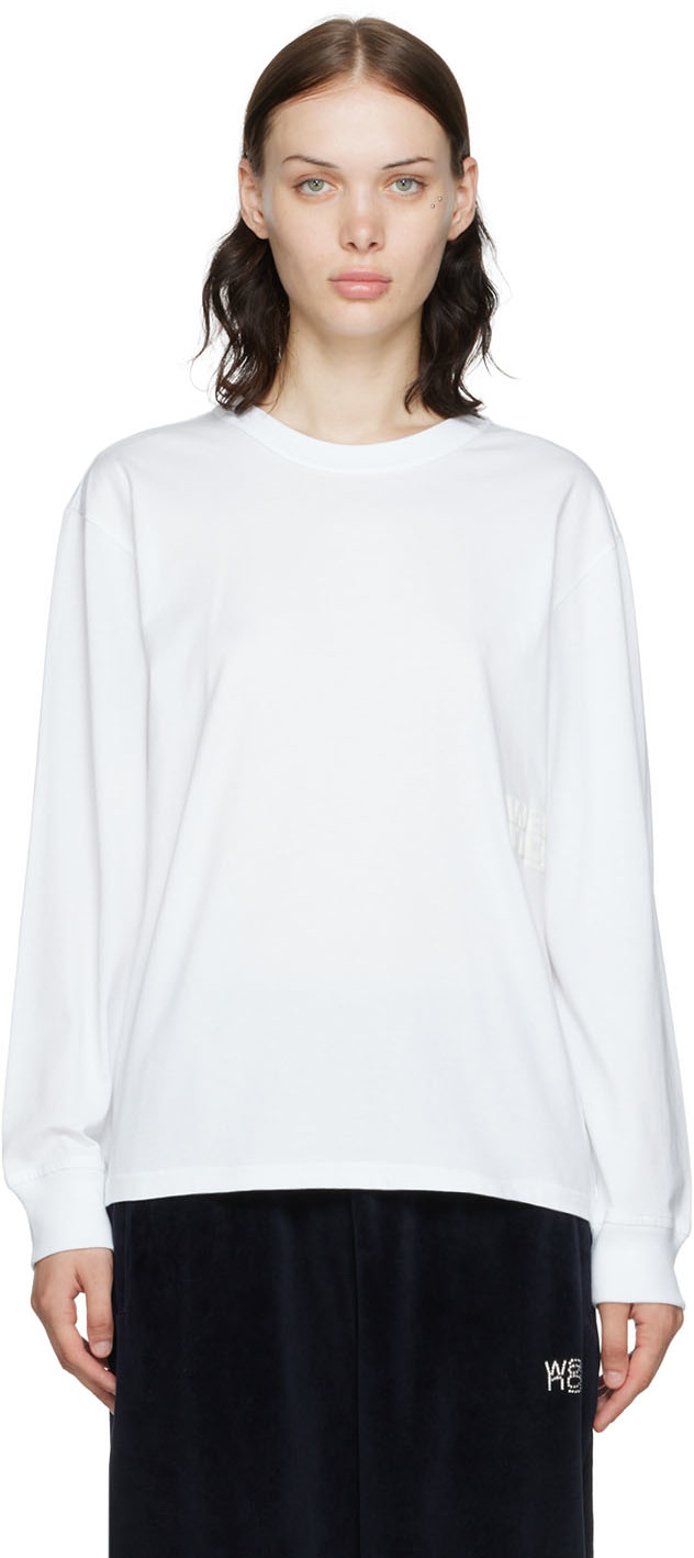 alexanderwang.t White Essential Long Sleeve T-Shirt