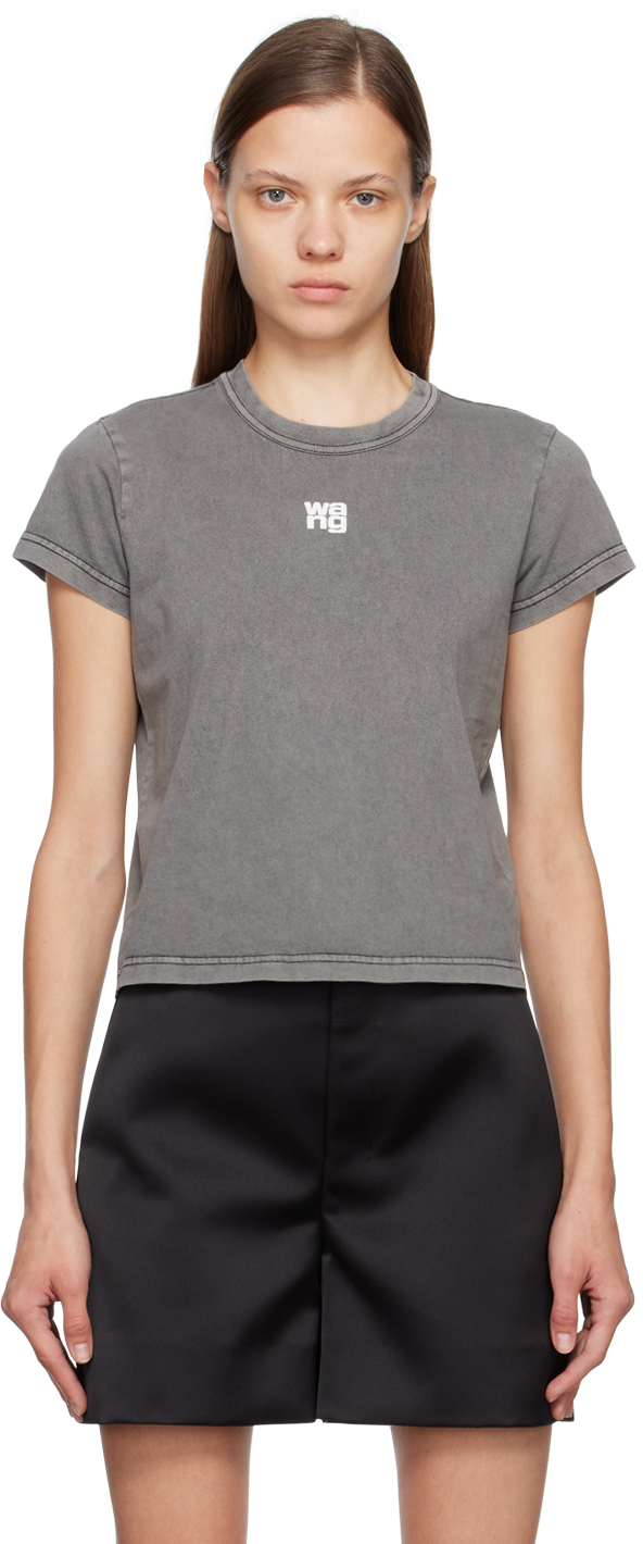 alexanderwang.t: Gray Puff T-Shirt | SSENSE Canada