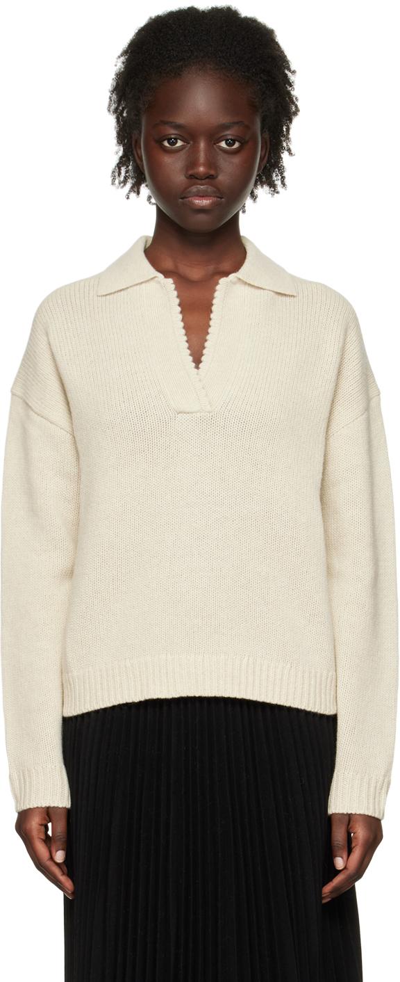 Beige Scallop Sweater