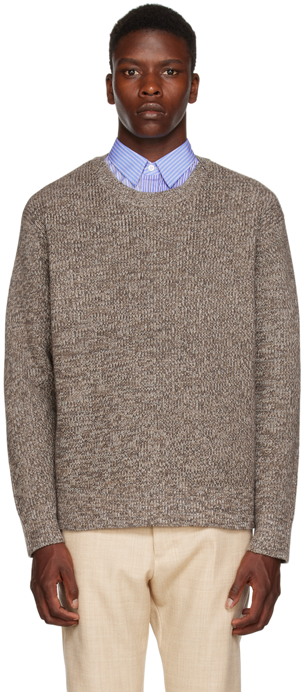Theory Brown Merino Wool Sweater