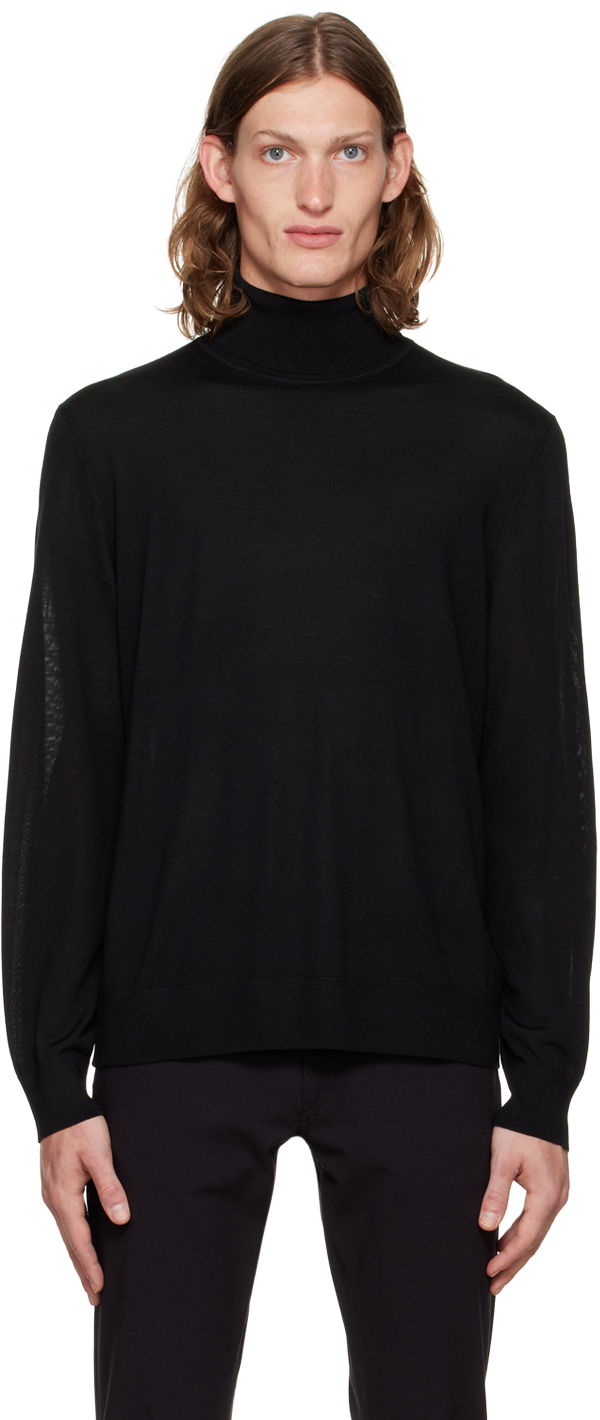 Theory: Black Regal Turtleneck | SSENSE Canada