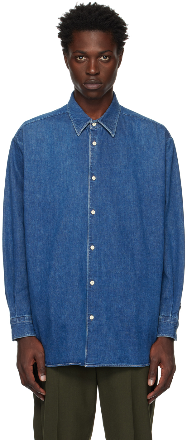 Kuro Blue Button-Up Shirt