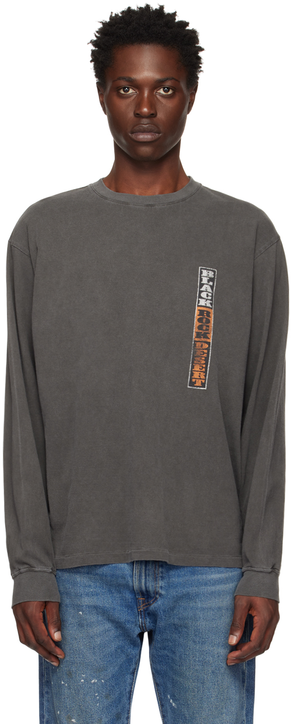 Kuro Gray 'Black Rock Desert' Long Sleeve T-Shirt