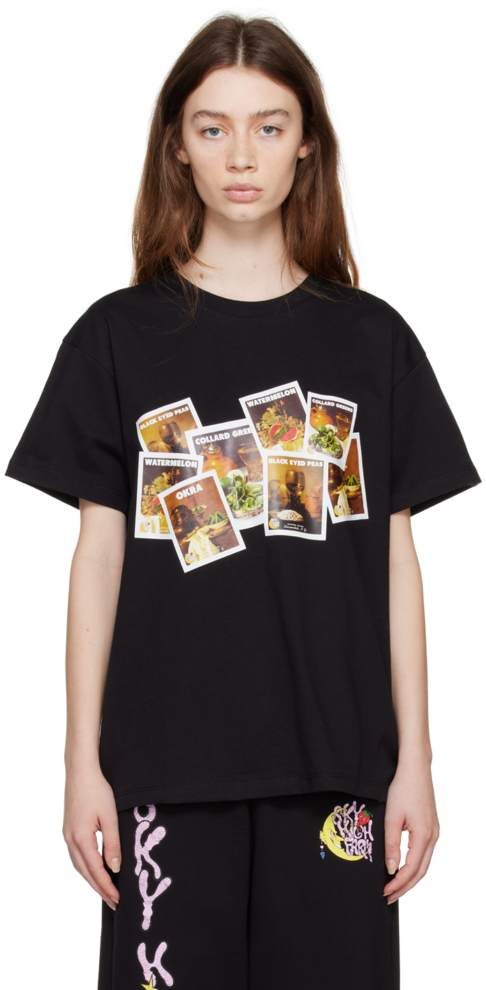 Sky High Farm Workwear: Black Denim Tears Edition T-Shirt | SSENSE UK