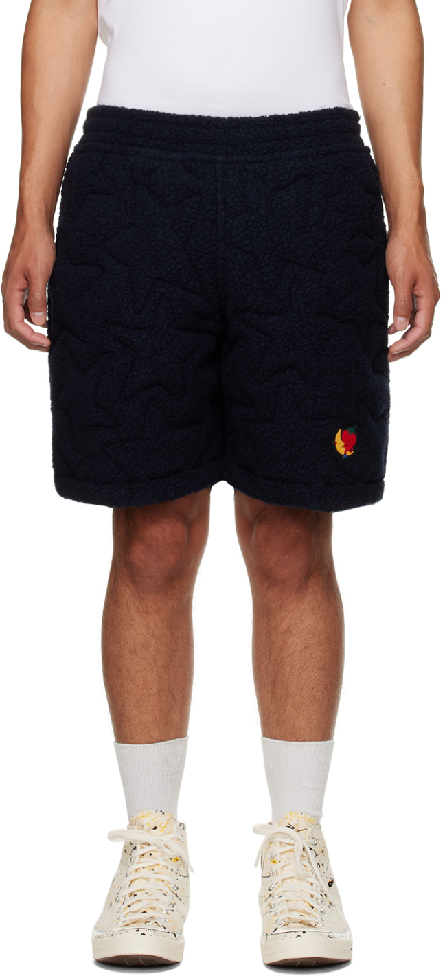 Navy Quilted Shorts