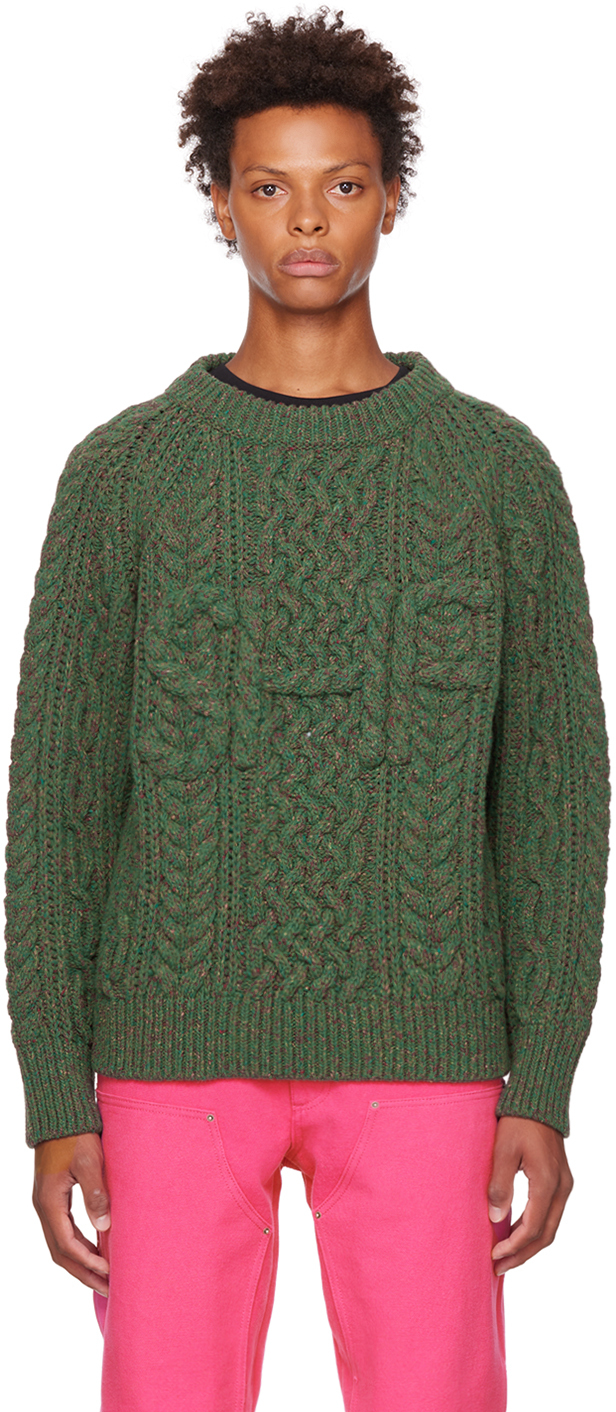 Green 'SHF' Sweater