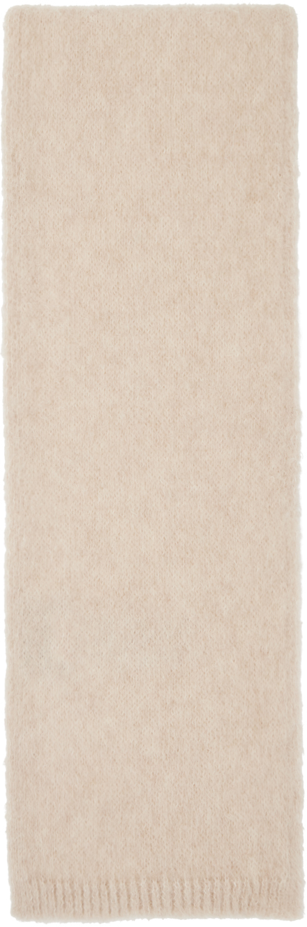 Solid Homme Beige Brushed Scarf In 614e Beige