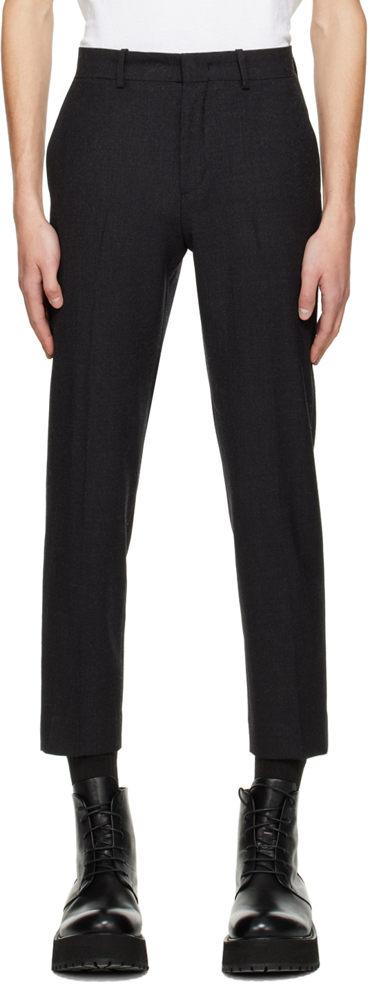 Black Basic Tapered Trousers