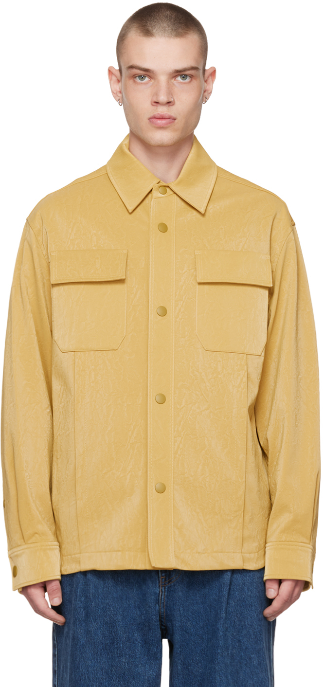 Solid Homme: Yellow Button Up Shirt | SSENSE UK