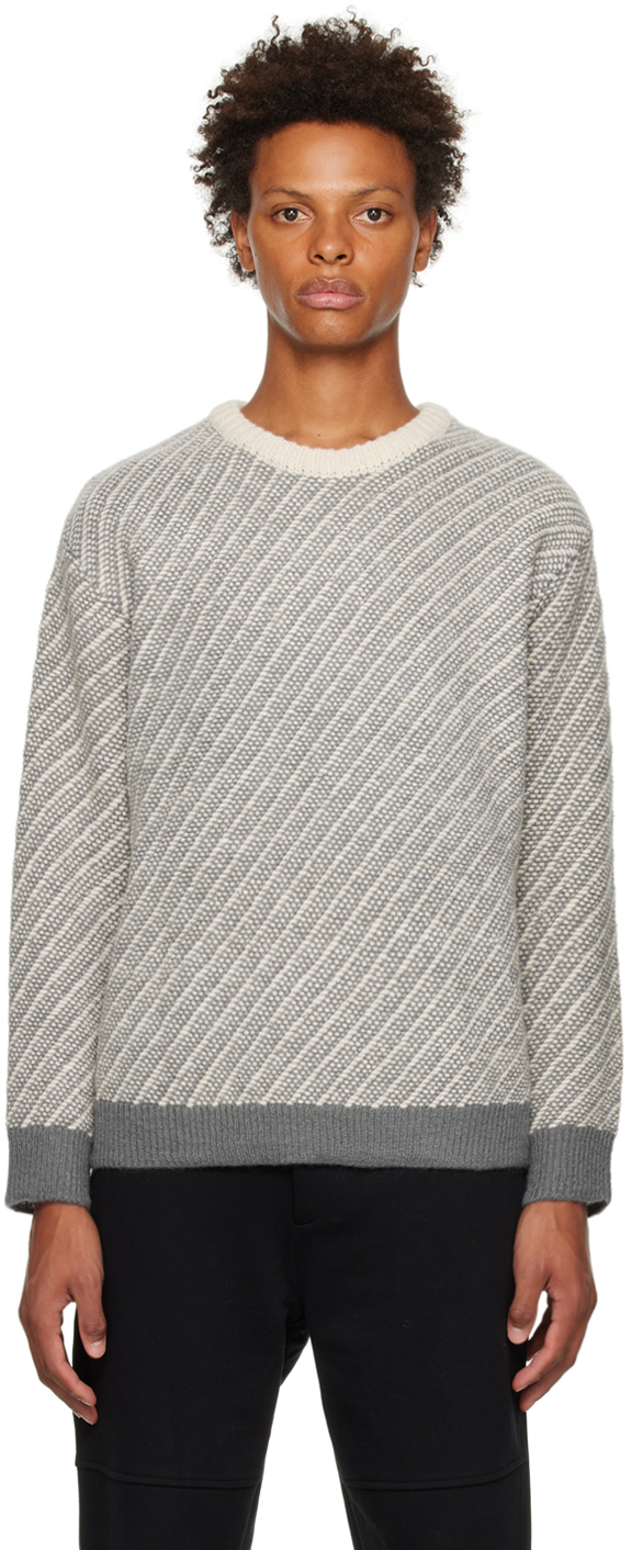Gray Stripe Sweater